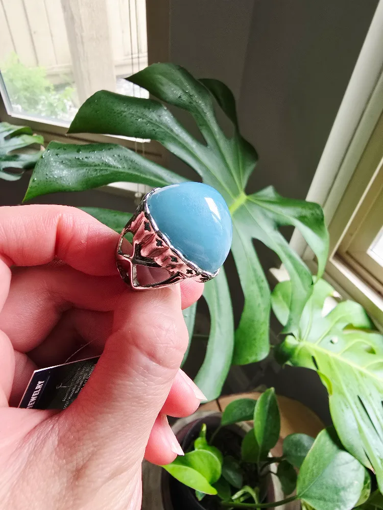 New Aquamarine natural 925 sterling silver ring image indicator(6)