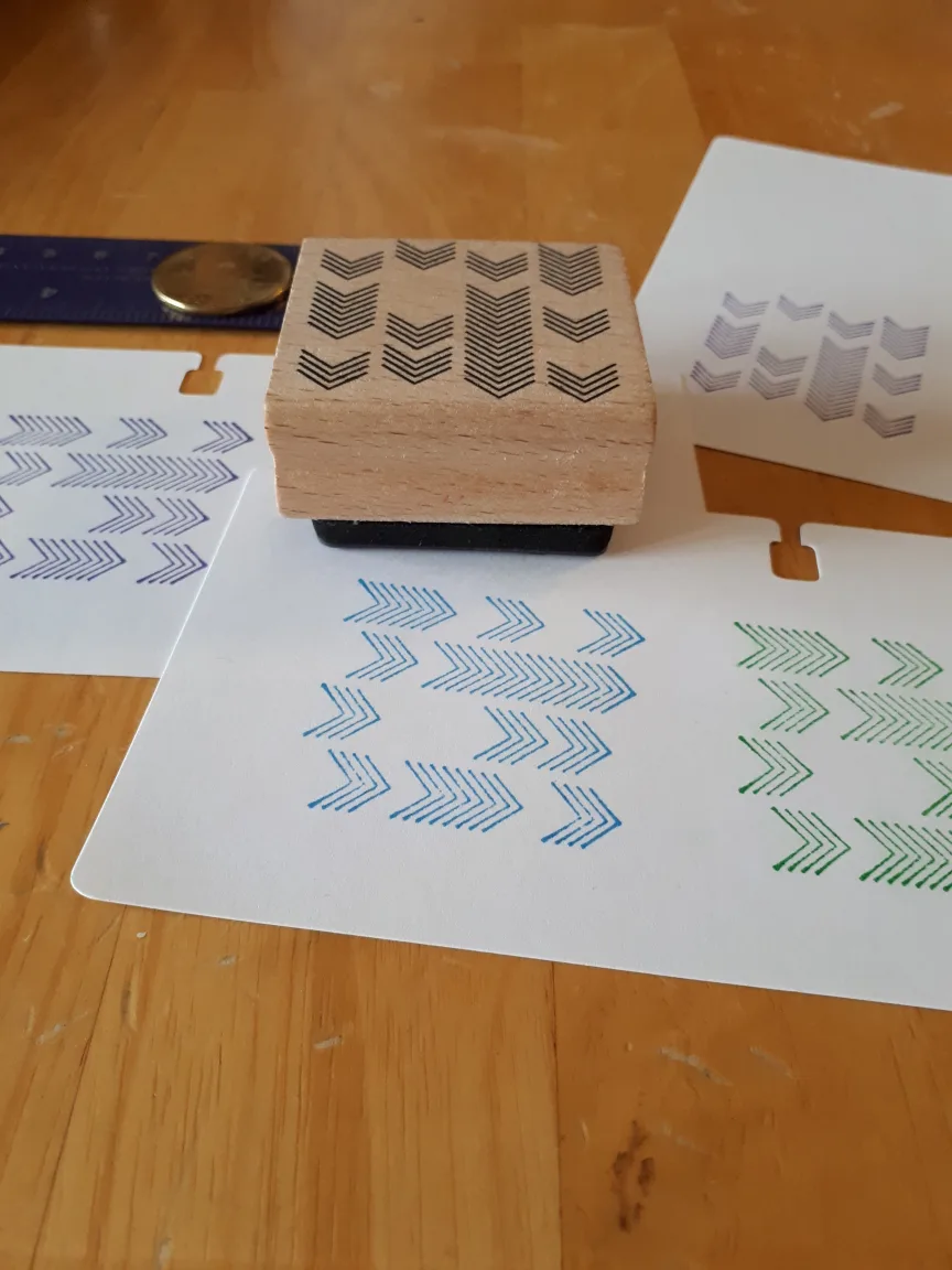 Rubber Stamp: Chevrons / Arrows design image indicator(2)