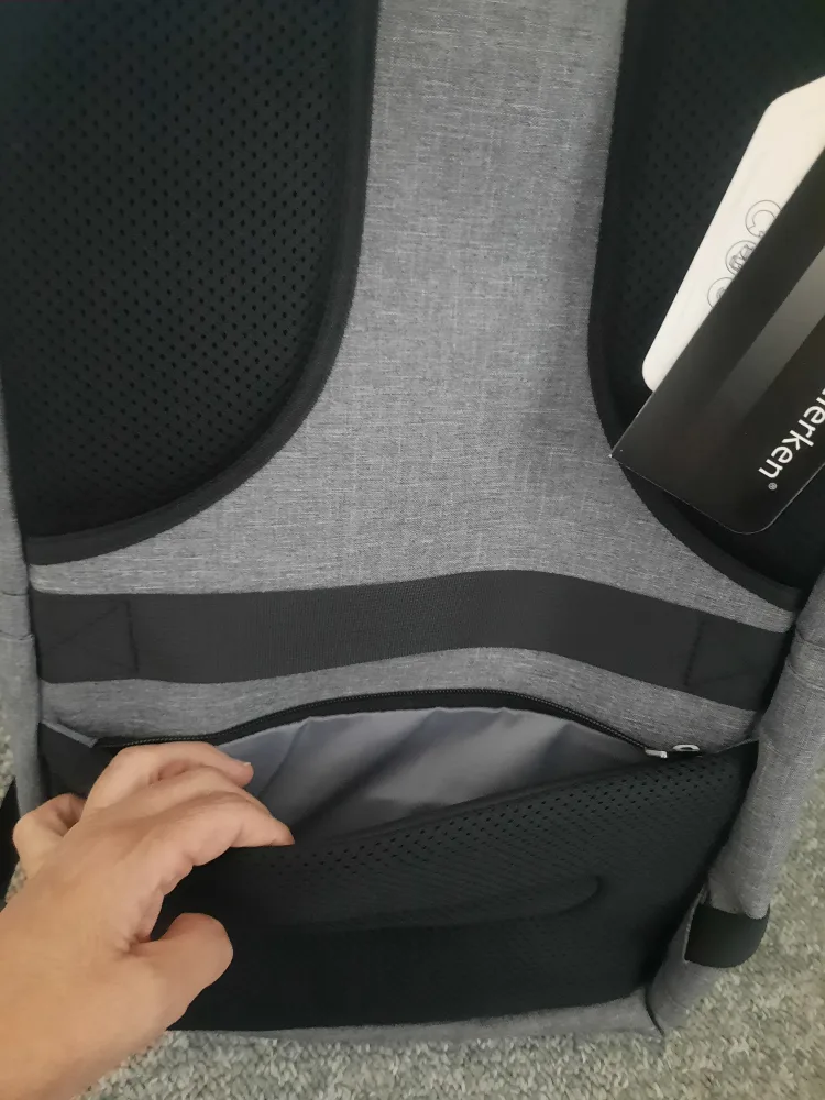 Grey Backpack with lots of space and pocket image indicator(4)