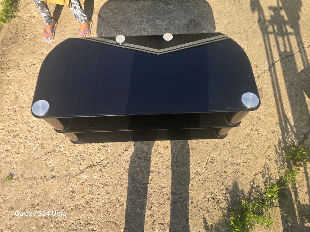 Sonax Black Glass TV Stand thumbnail