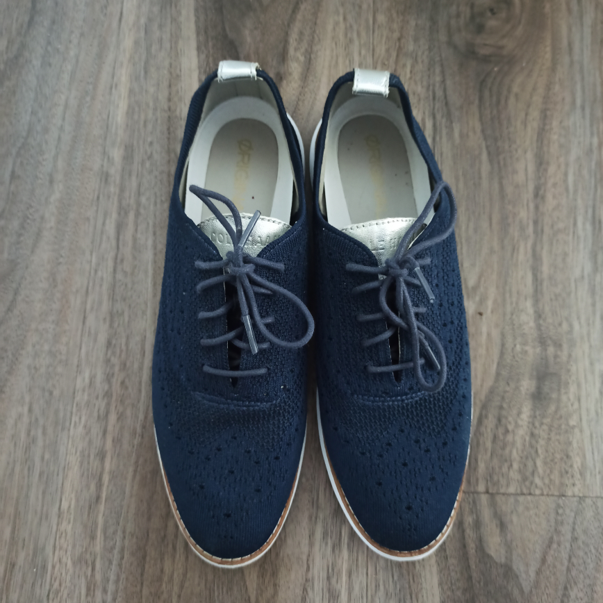 Cole Haan Blue Knit Oxford Shoes