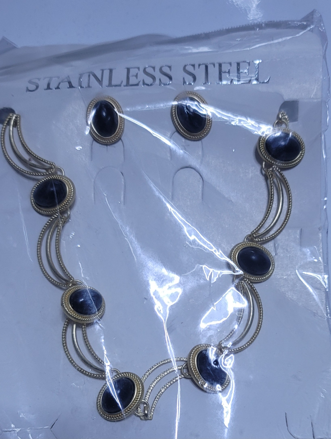 Stainless Steel Necklace and Earring Set