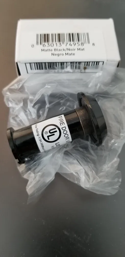 Brass or black door viewer - 1/2" Bore Size image indicator(5)