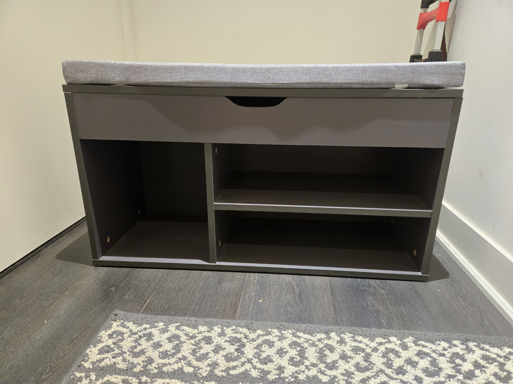 Shoe Bench with Storage and Cushion - photo 2