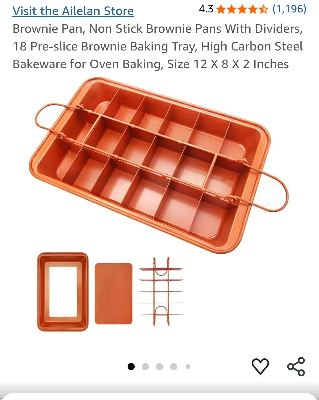 Brownie Pan with Dividers thumbnail