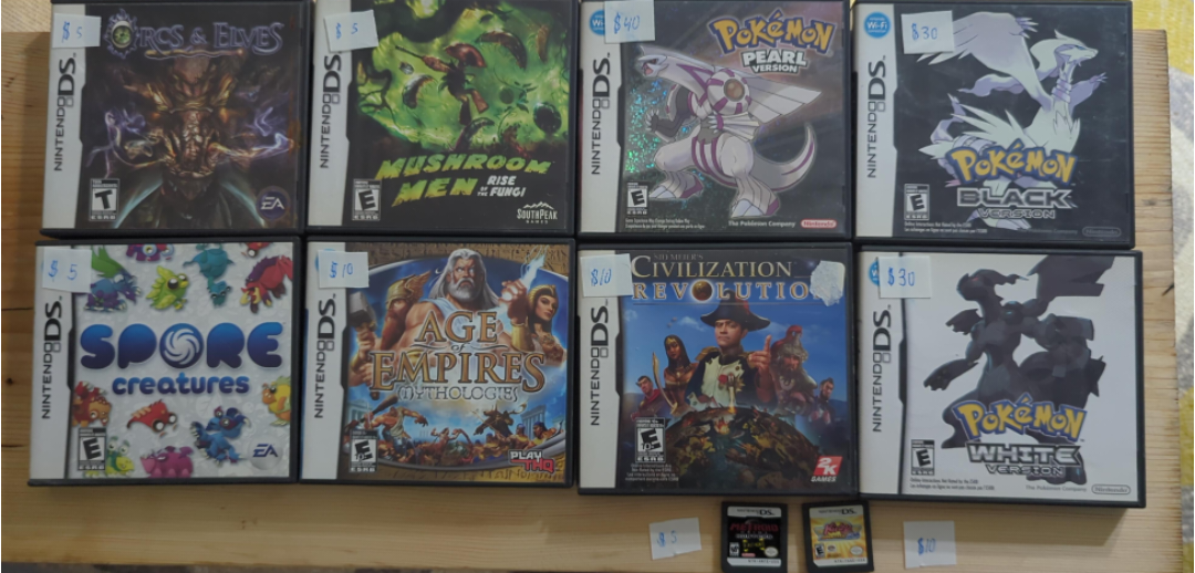 Nintendo DS Games - Pokemon, Civilization, Spore & More!