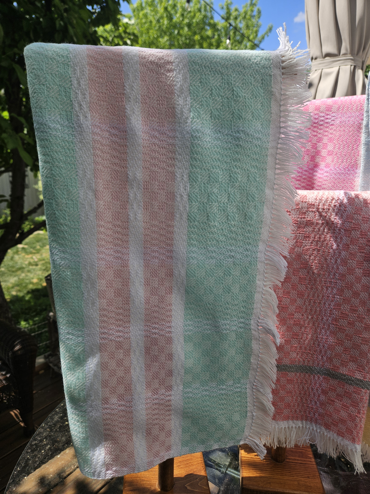 Handwoven Pastel Striped Blanket - photo 5
