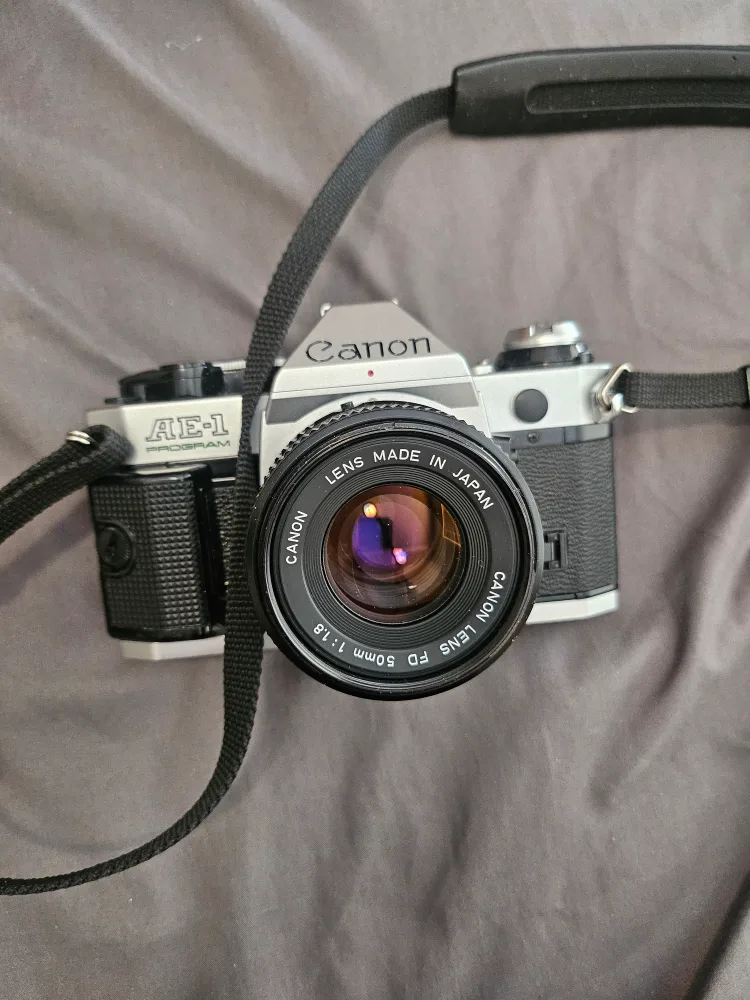 Canon AE-1 Film Camera with Lens thumbnail