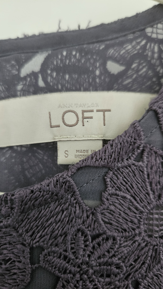 Loft Floral Lace Tank Top - Size S, Grey color - photo 2