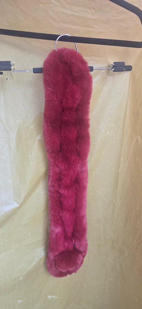 Burgundy Faux Fur Scarf thumbnail