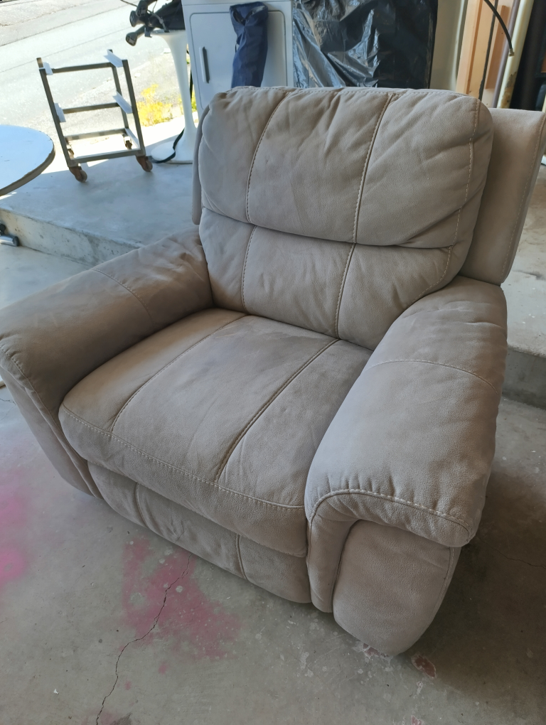 Beige Reclining Armchair