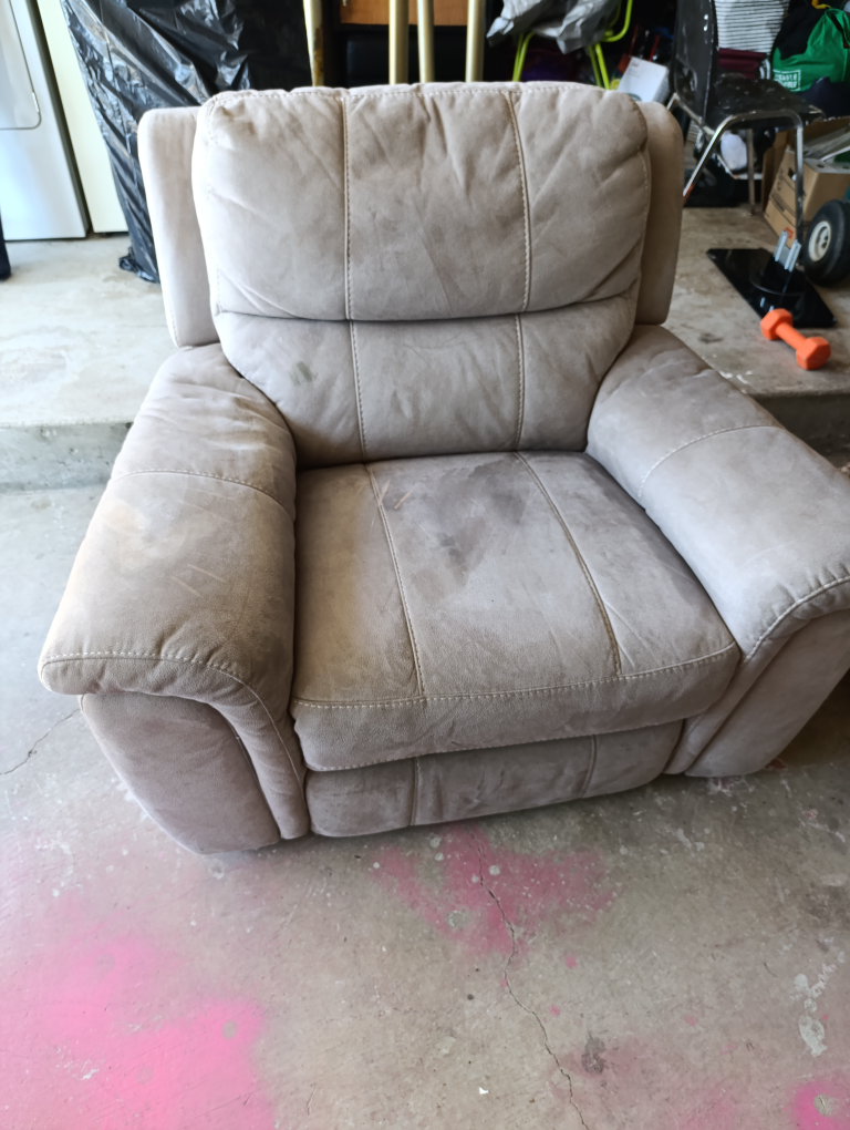 Beige Reclining Armchair - photo 2