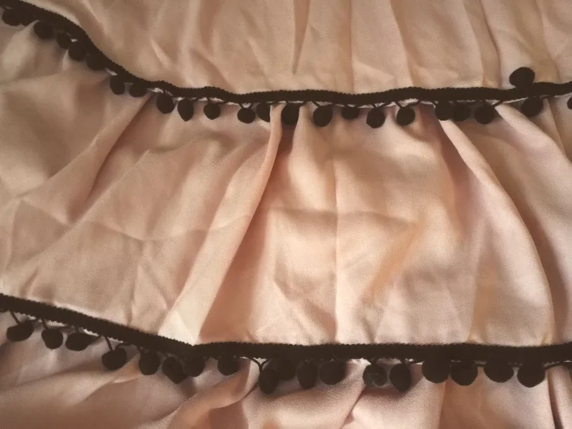 Pink dress with flounce sleeves (XS) - New image indicator(5)