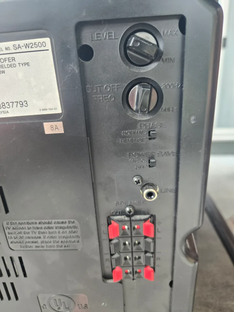 Sony SA-W2500 Active Subwoofer image indicator(6)