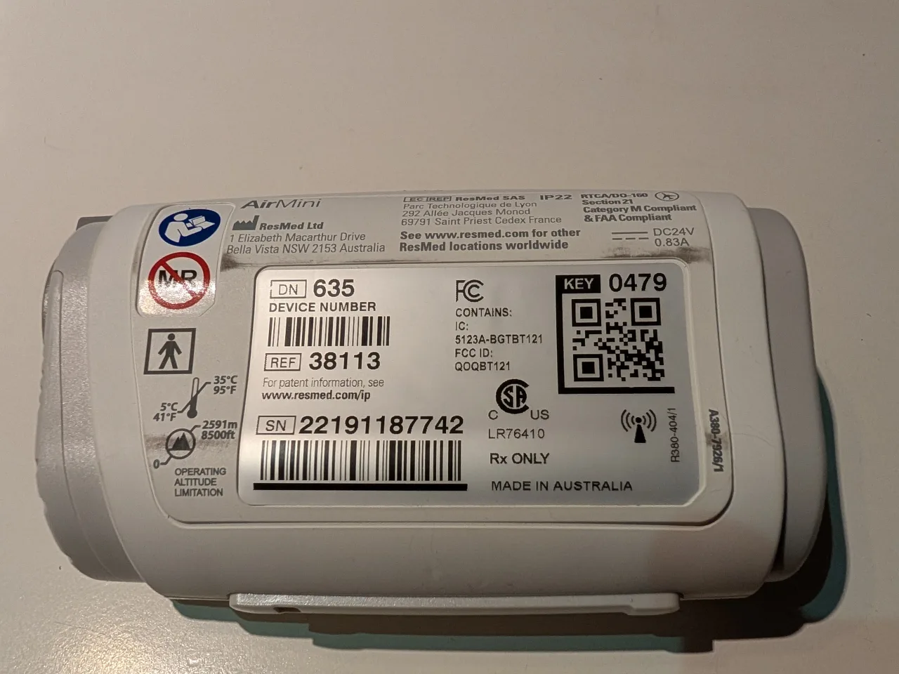 ResMed AirMini CPAP Machine image indicator(3)