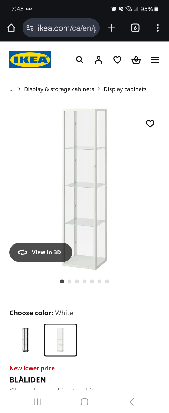 IKEA BLÅLIDEN Glass-door cabinet, white - photo 5