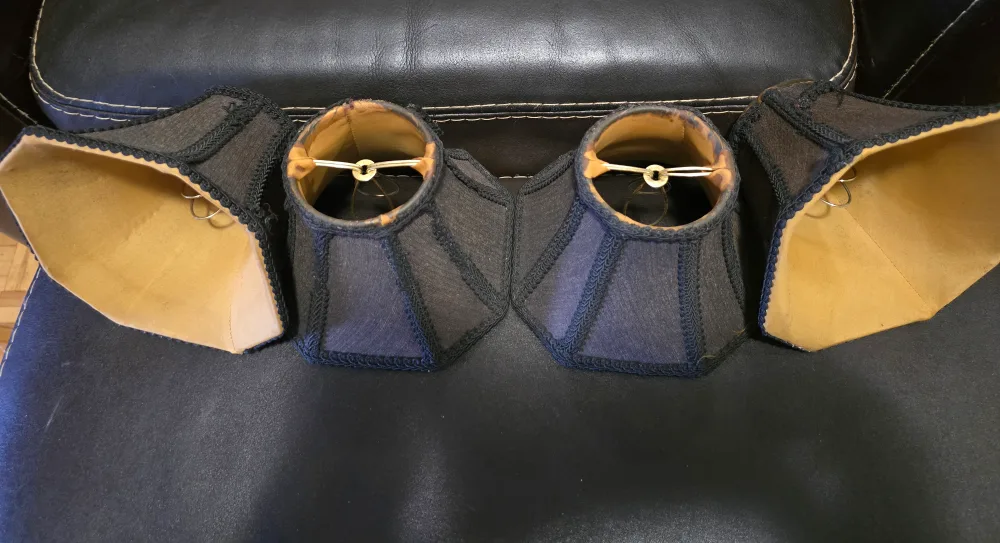 4 Small Lamp Shades - Black and  Brown 🇨🇦 thumbnail