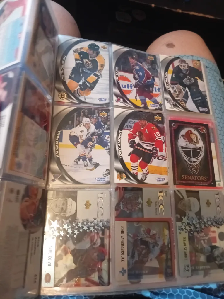 90s hockey cards, some have doubles. can drop off for extra fee image indicator(3)