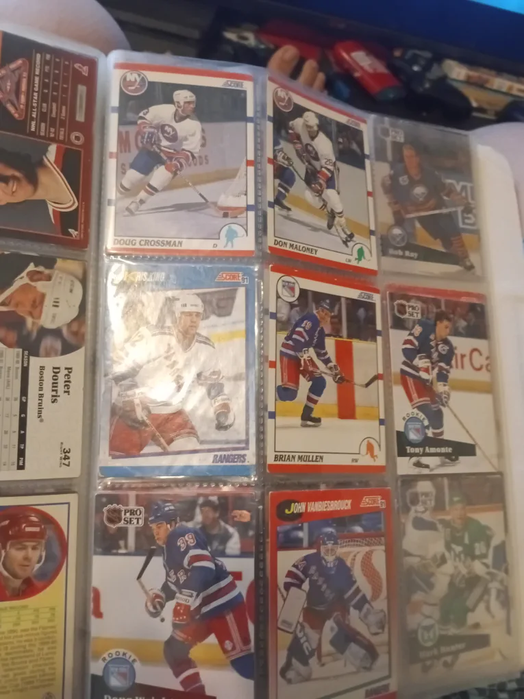 90s hockey cards, some have doubles. can drop off for extra fee image indicator(5)