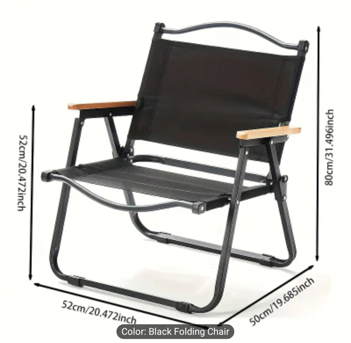 Black Folding Patio Chair - photo 2