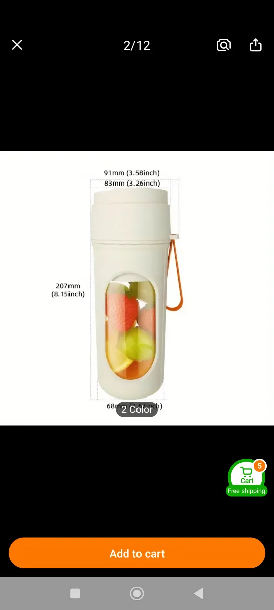 New USB Portable Electric Juice Cup Blender(green) with box image indicator(9)