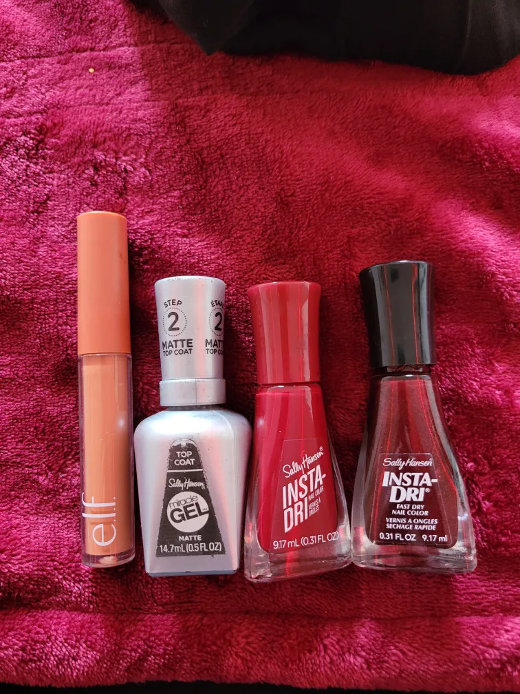 Assorted Nail Polish: e.l.f., Sally Hansen, Miracle Gel thumbnail