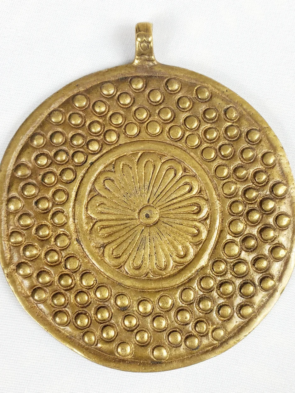 African Adinkra Brass Pendant Jewelry (Mako) thumbnail