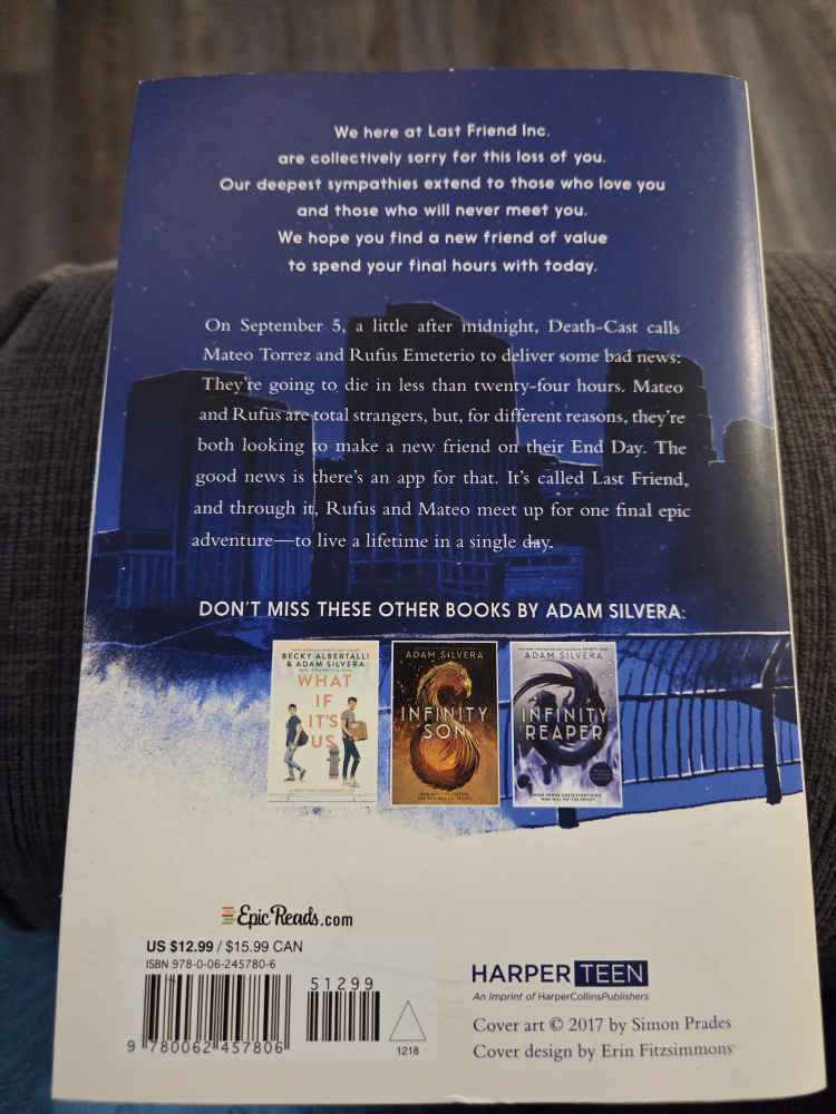 They Both Die at the End by Adam Silvera - photo 2