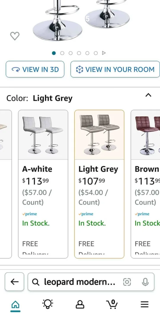 New Leopard Modern Square Back Adjustable Bar Stools image indicator(2)