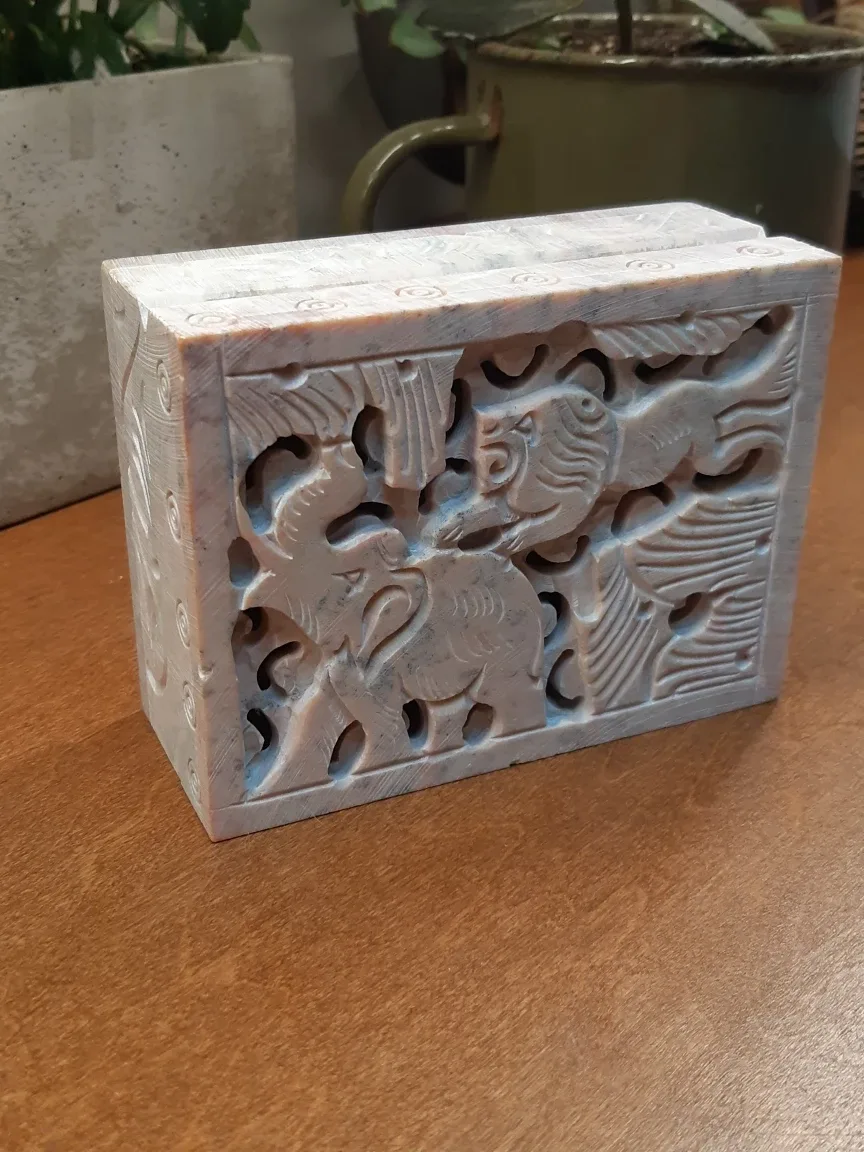handcrafted soapstone jewerly box thumbnail
