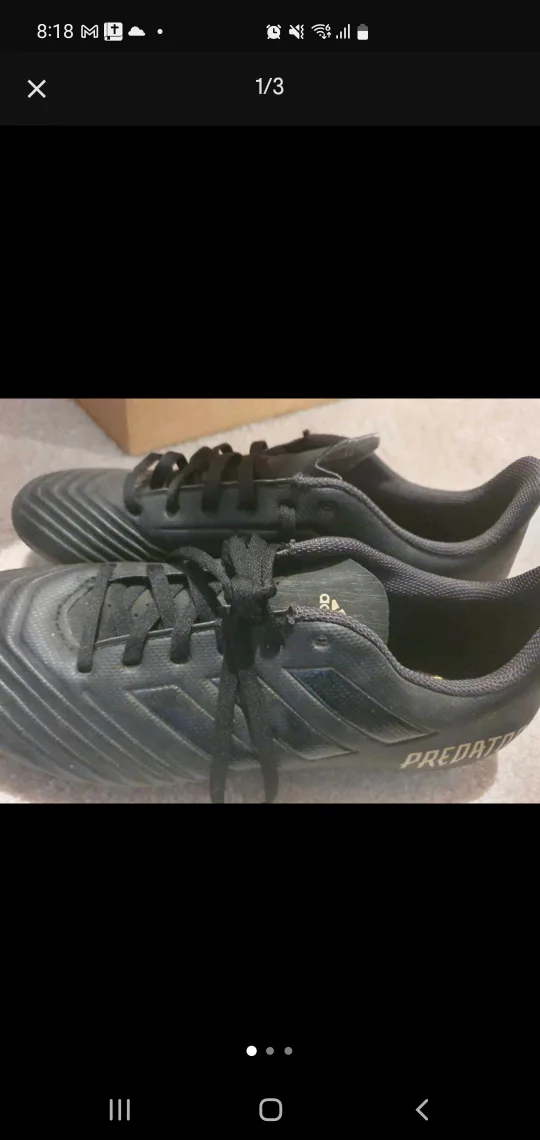 Adidas Predator 19.4 Black Soccer Cleats thumbnail