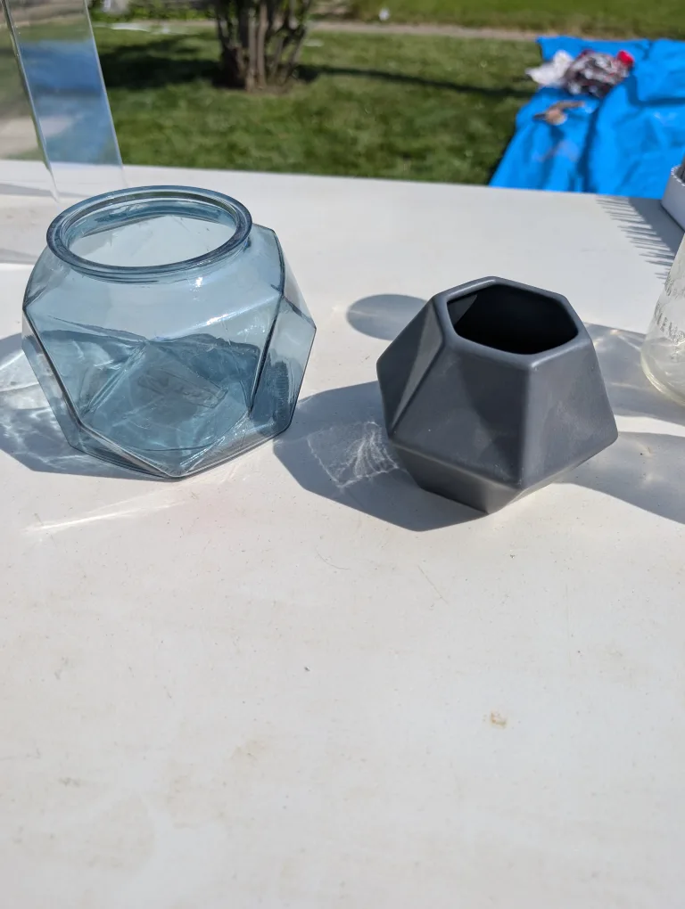 Ikea Geometric Glass Vase & Planter Set 💚 thumbnail