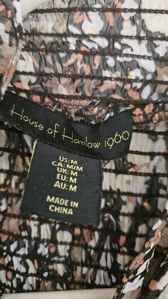 House of Harlow 1960 Floral Blouse with smocked neck - photo 2