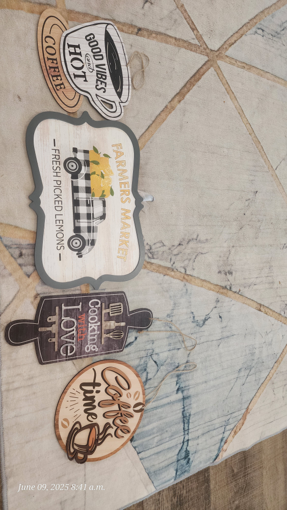Kitchen-themed wooden signs - photo 2