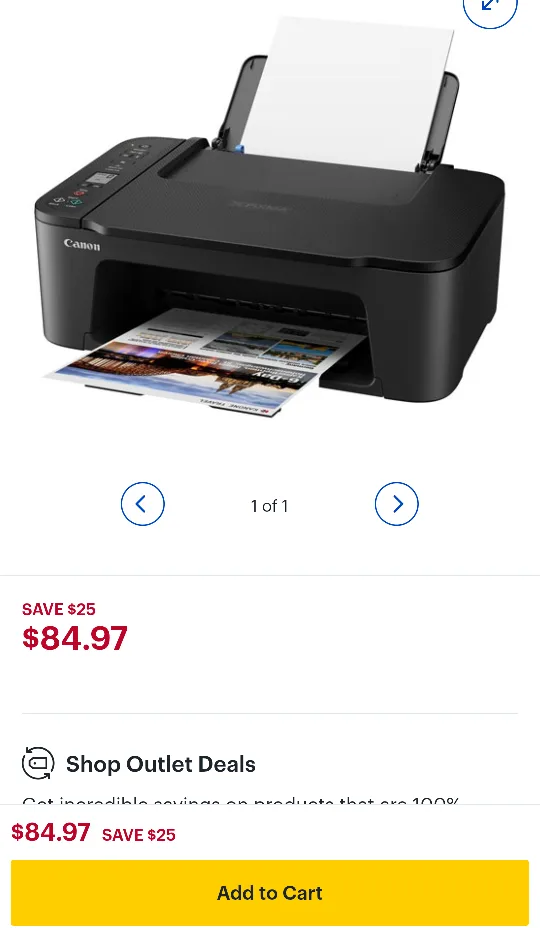 Canon PIXMA TS3429 Wireless Printer thumbnail