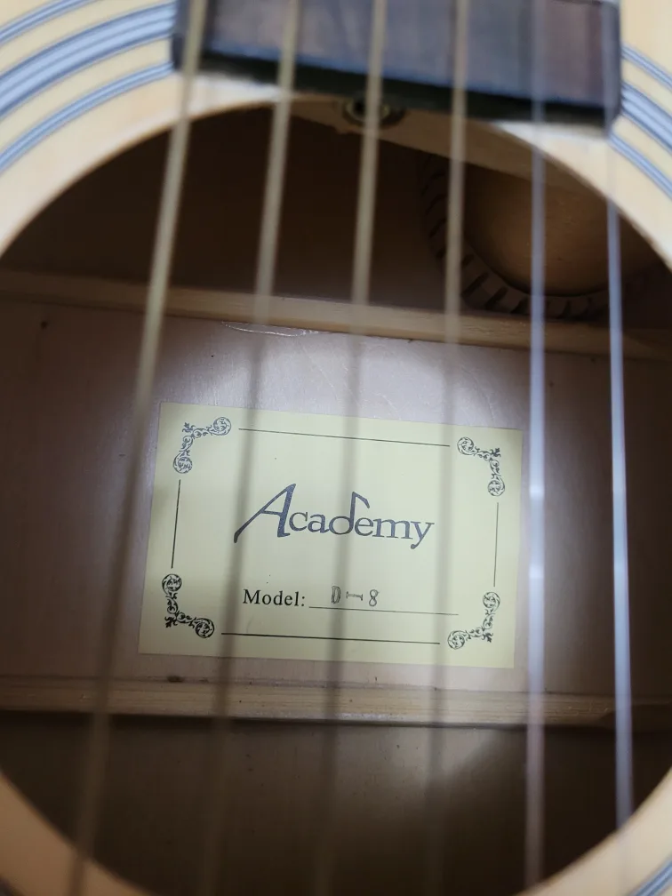 Academy D-8 Acoustic Electric Guitar with Accessories image indicator(5)
