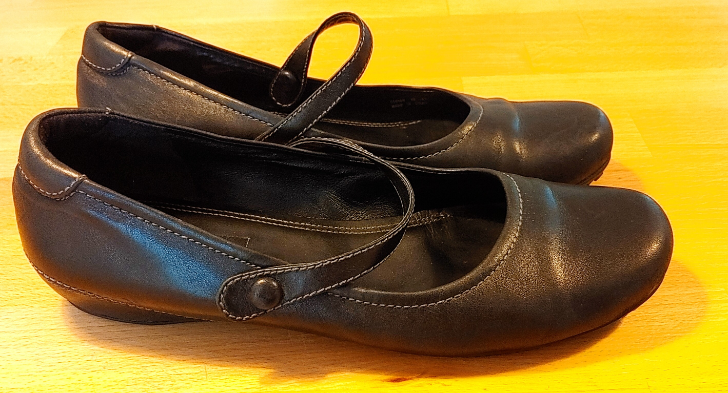ECCO Black Mary Jane Flats