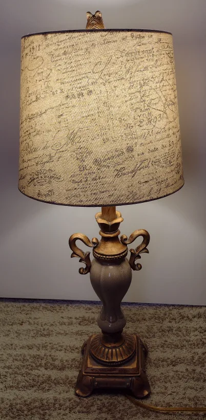 Accent Table Lamp with Patterned Shade thumbnail