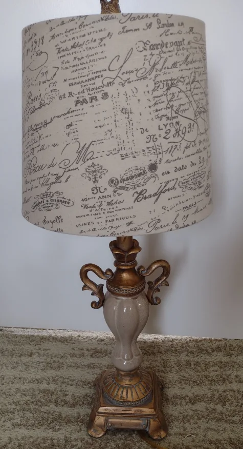 Accent Table Lamp with Patterned Shade image indicator(2)