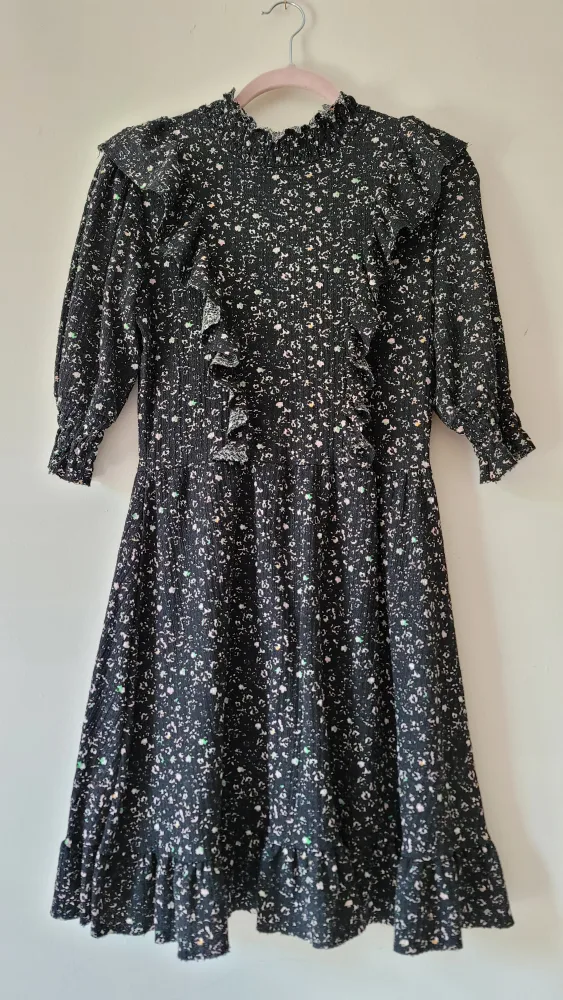 ZARA's Floral Dress with Ruffle Details thumbnail