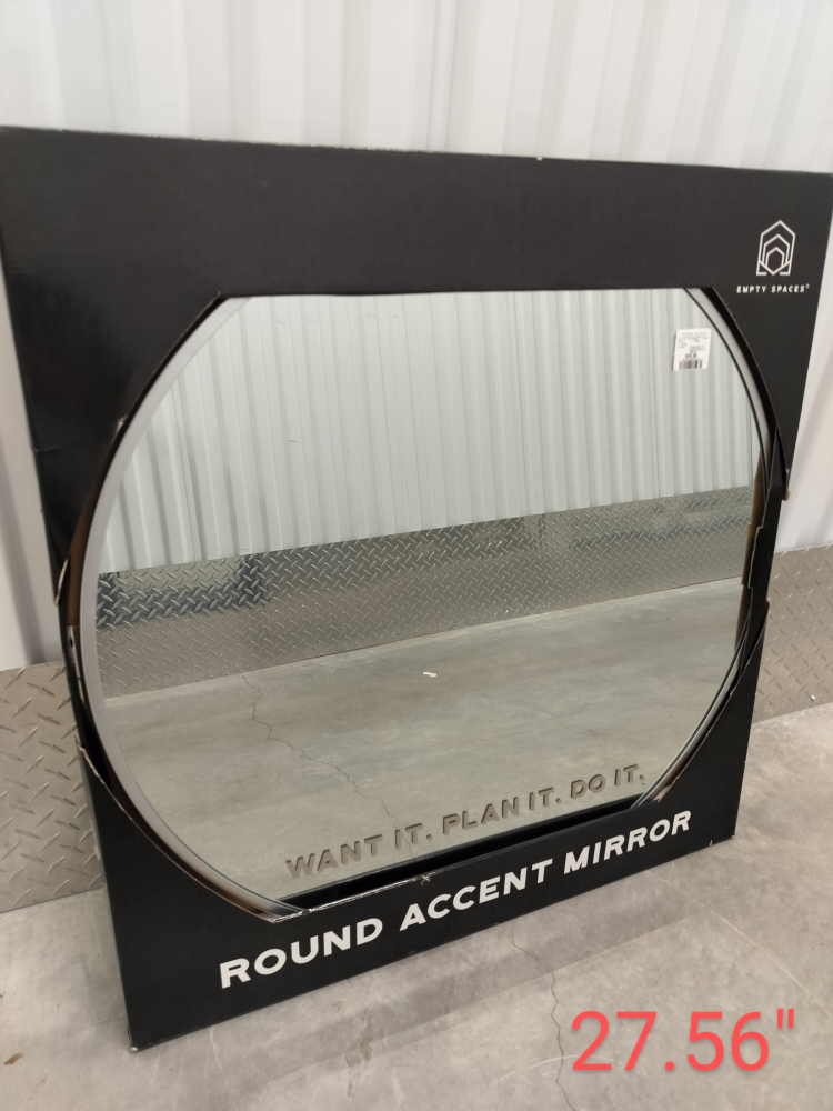 Empty Spaces Round Accent Mirror - 27.56"