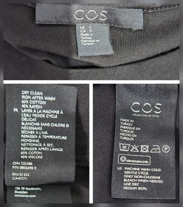 COS High-Low T-Shirt Dress  Size Relaxed-Fit S/M image indicator(6)