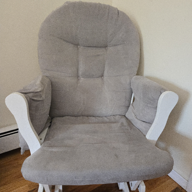 Glider Rocker Chair - White and Gray - photo 5