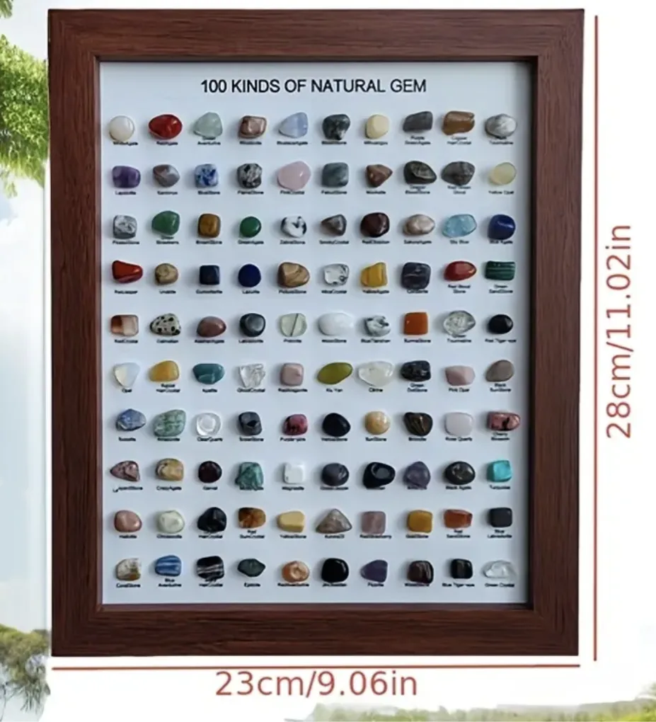 Framed 100 Kinds of Natural Gem Collection image indicator(2)