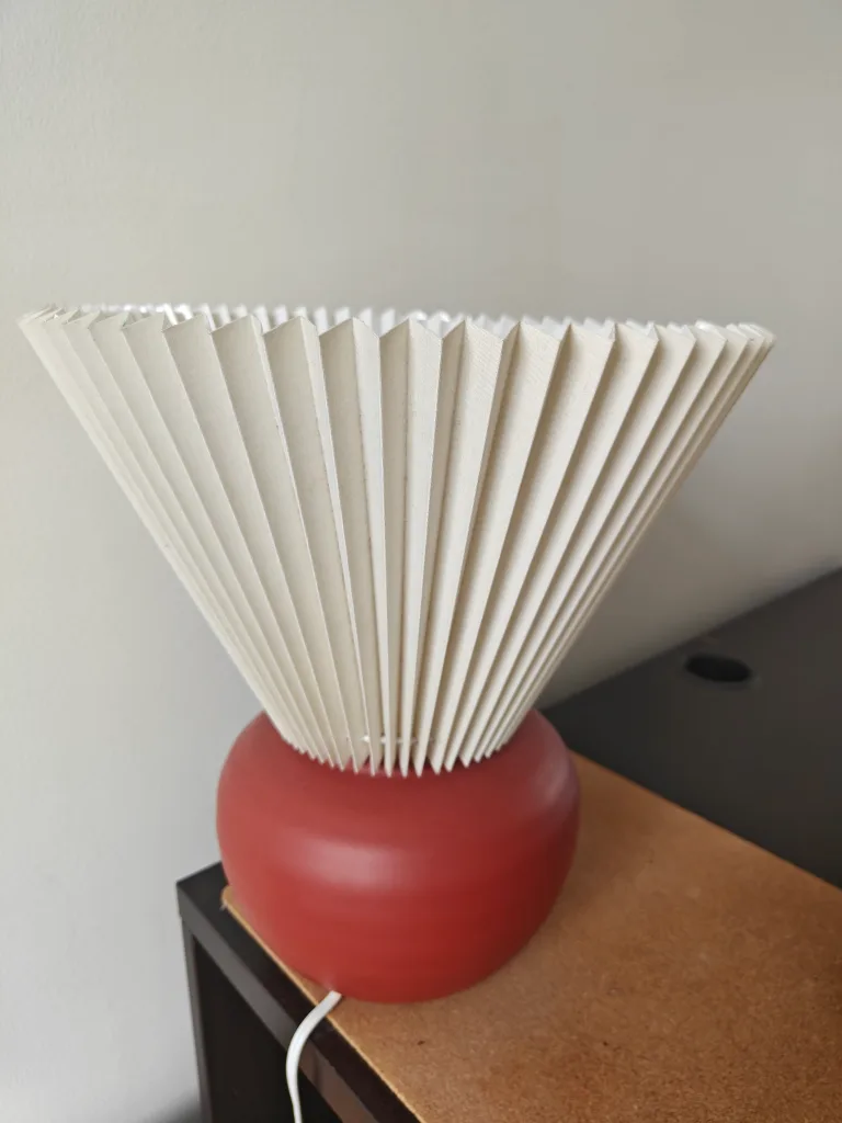 Pleated Table Lamp - Red Base thumbnail