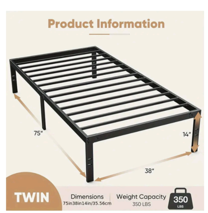 Twin Bed Frame and Mattress Set 🥕