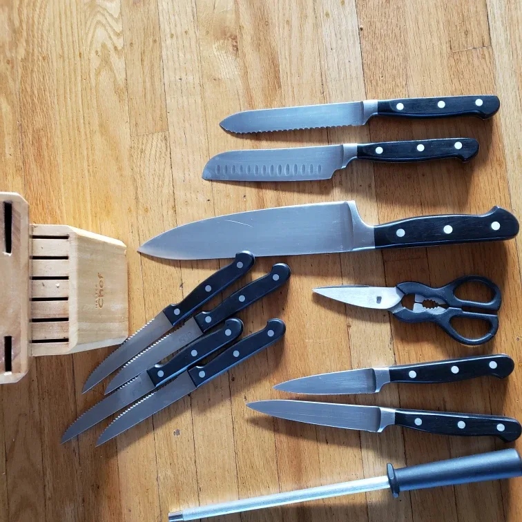 💚🥕Master Chef Knife Set with Block image indicator(4)