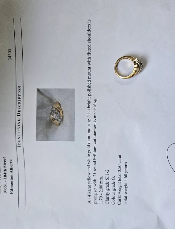 Diamond Ring, 14 Karat Yellow & White Gold image indicator(3)