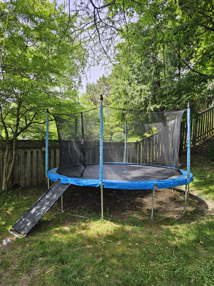 Outdoor Trampoline with Trampoline Slide