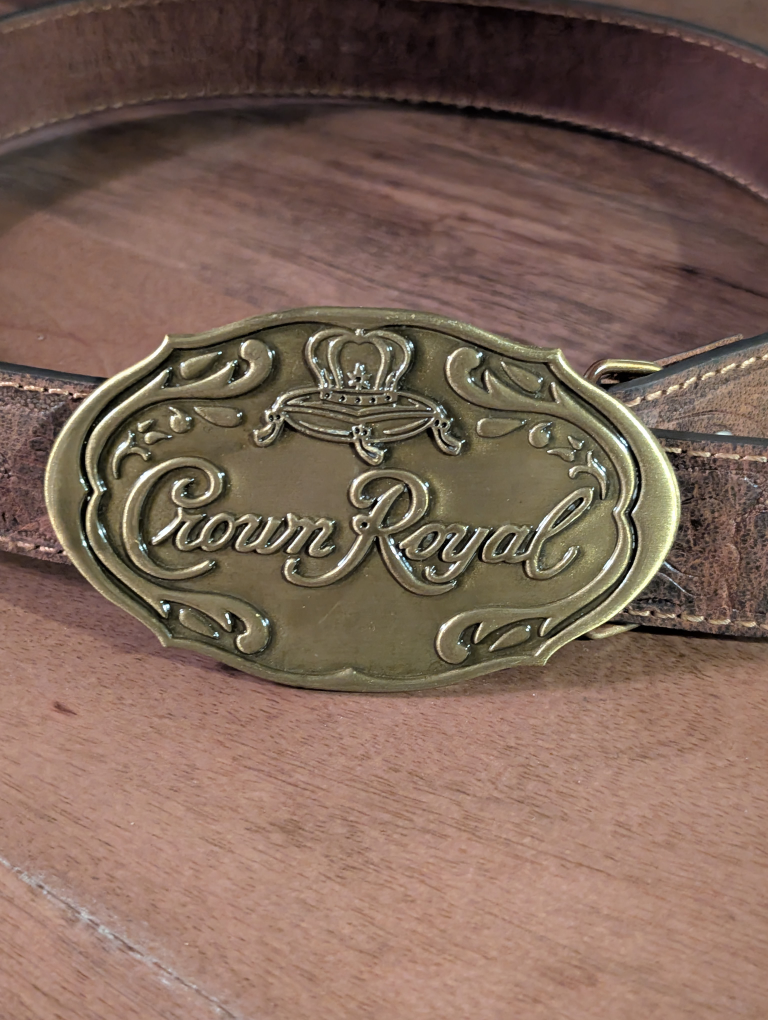 Crown Royal Brown Leather Belt